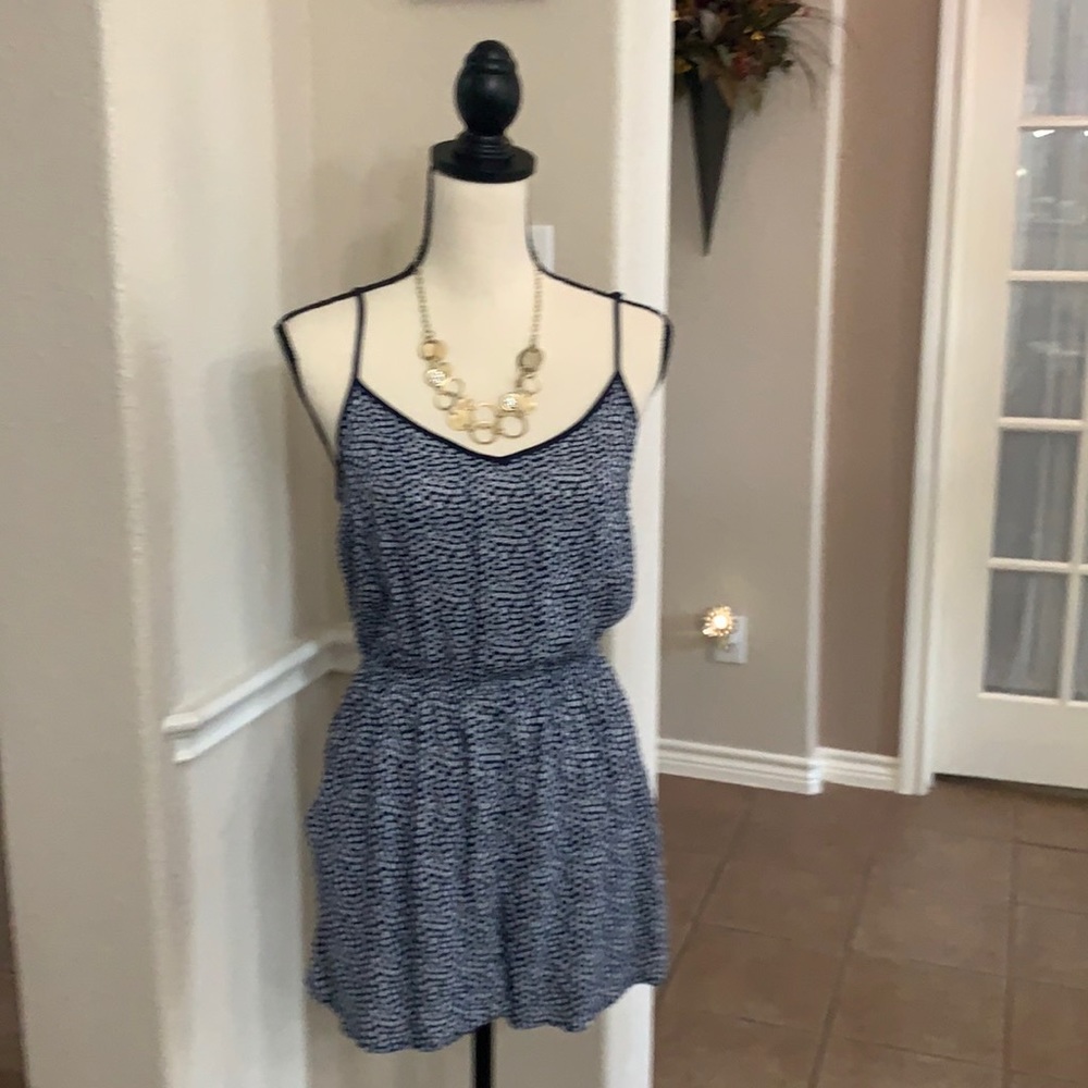 Divided by H&M navy flower print sleeveless romper Size 6